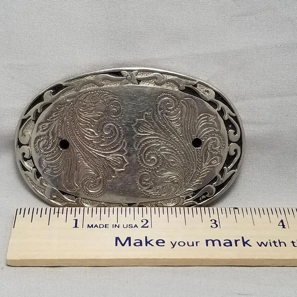 Belt Buckle Women's Unisex Western Engraved‎ Floral Design Southwestern Native